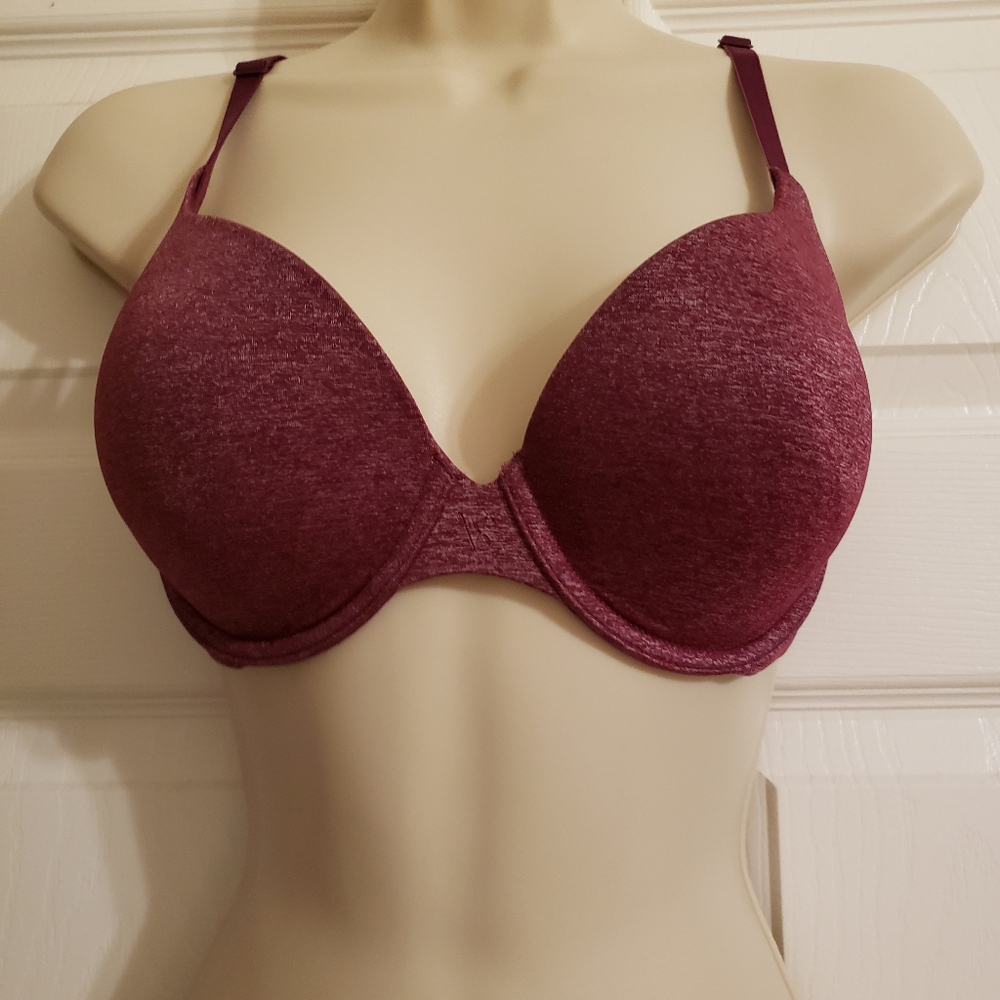 Victoria's Secret Padded Perfect Coverage 32DD Maroon